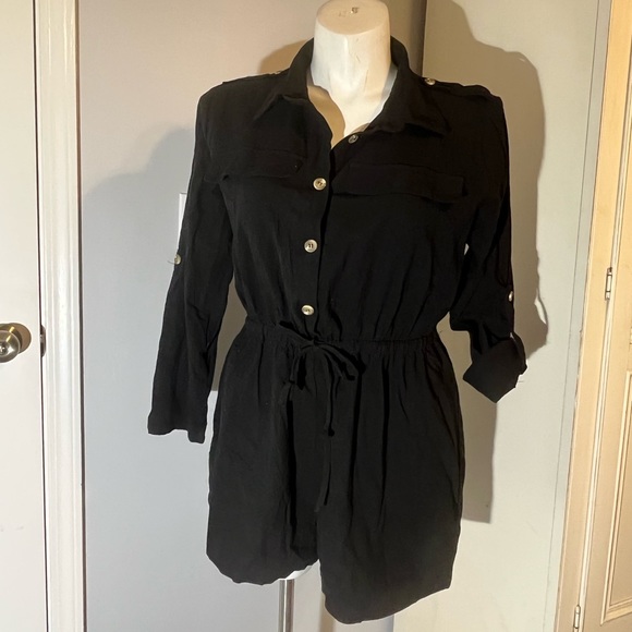 Pretty Little Thing Black Romper, US 14 - Picture 2 of 11